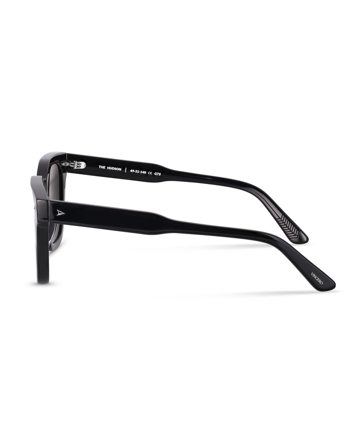 Black Hudson Glasses on white
