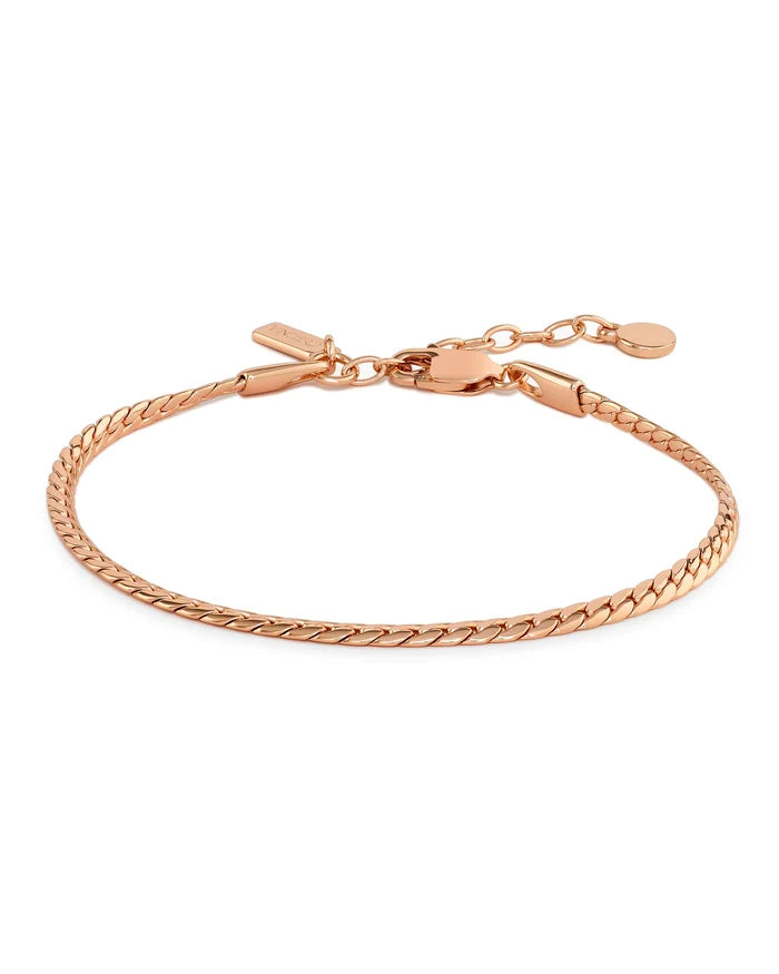 Serpentine Rose Gold Women's bracelet on white