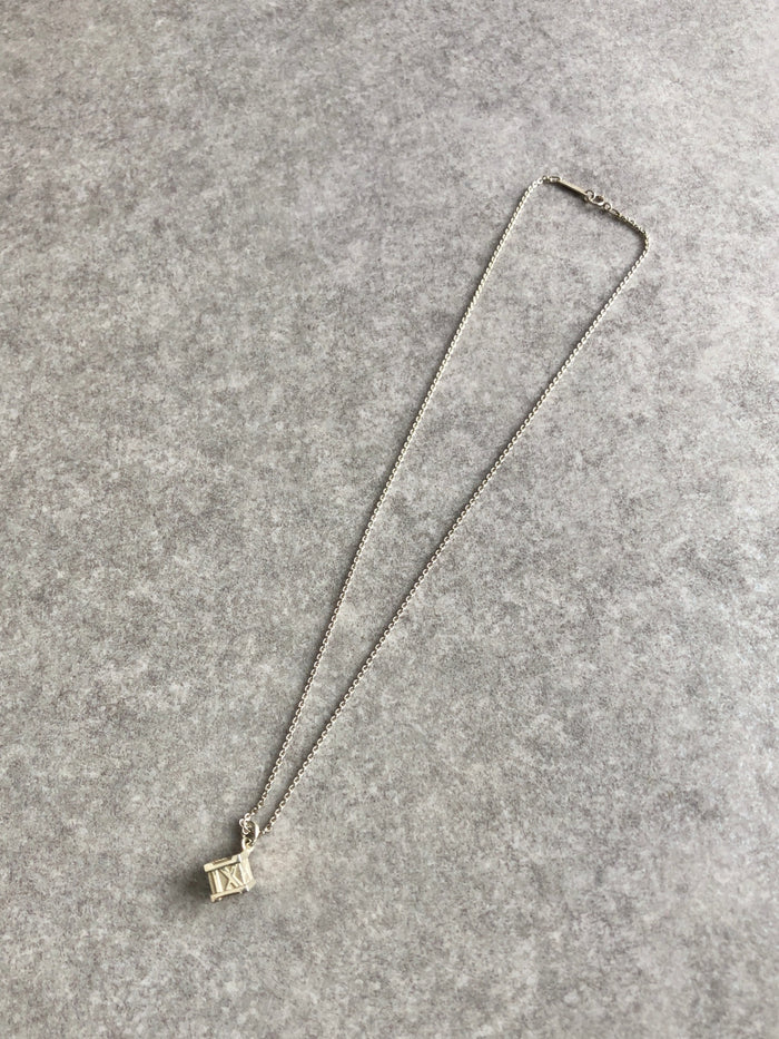 Tiffany & Co. Cube Motif Necklace Silver Vintage gt8wh5