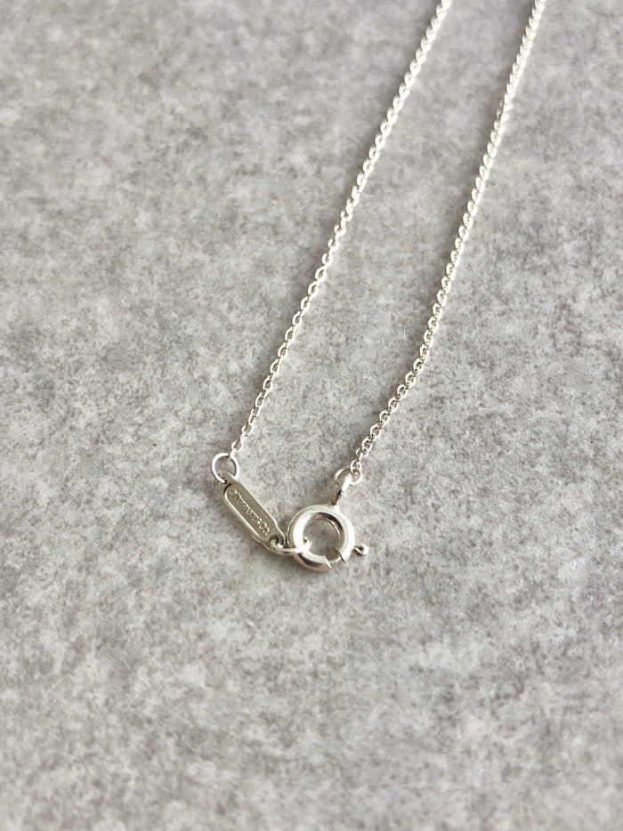 Tiffany & Co. Logo SILVER925 Necklace Silver Vintage ex6rc7