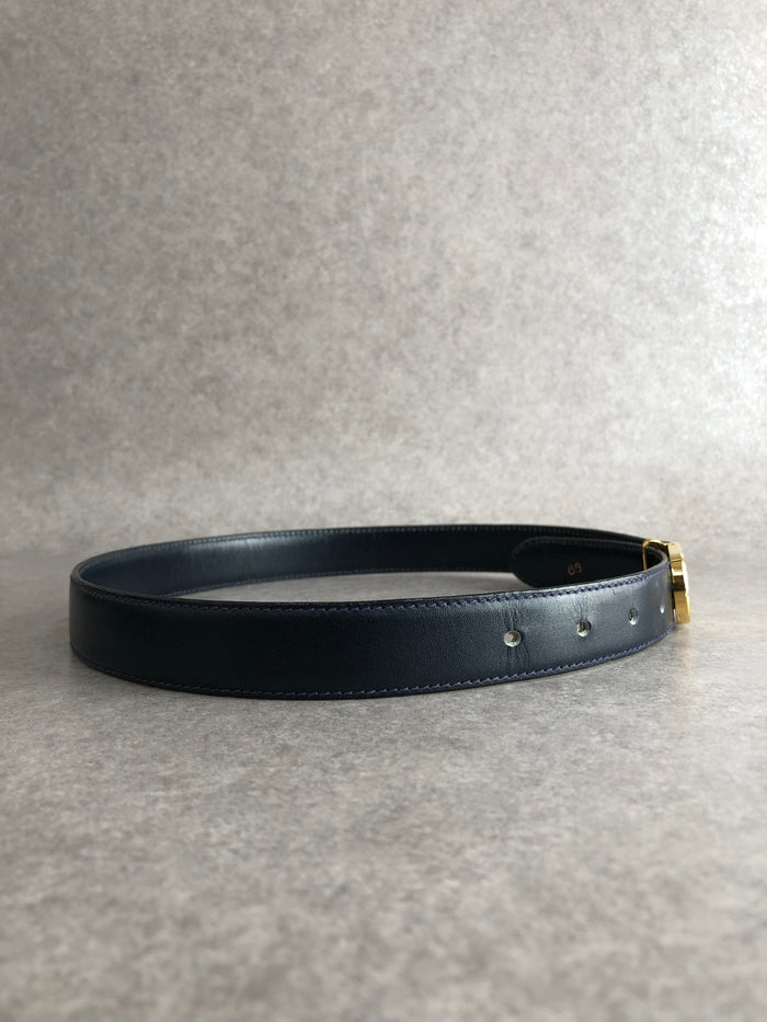 CELINE Triomphe Belt Black Vintage duzzud