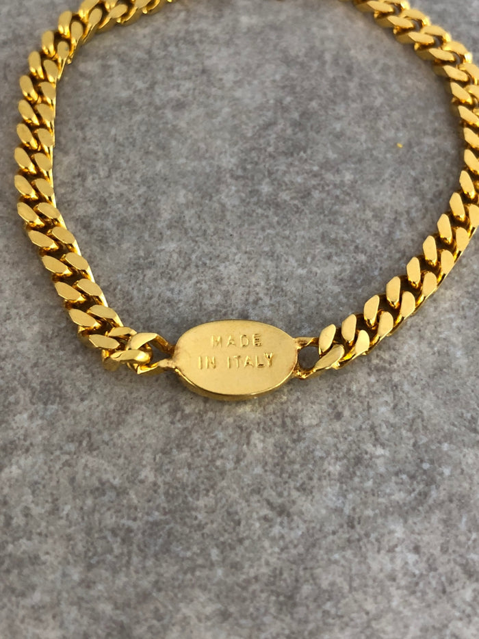 CELINE Triomphe Bracelet Gold Vintage 4efgar