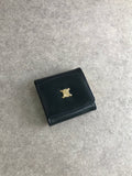 CELINE Triomphe Coin Purse Black Vintage 6fv42e