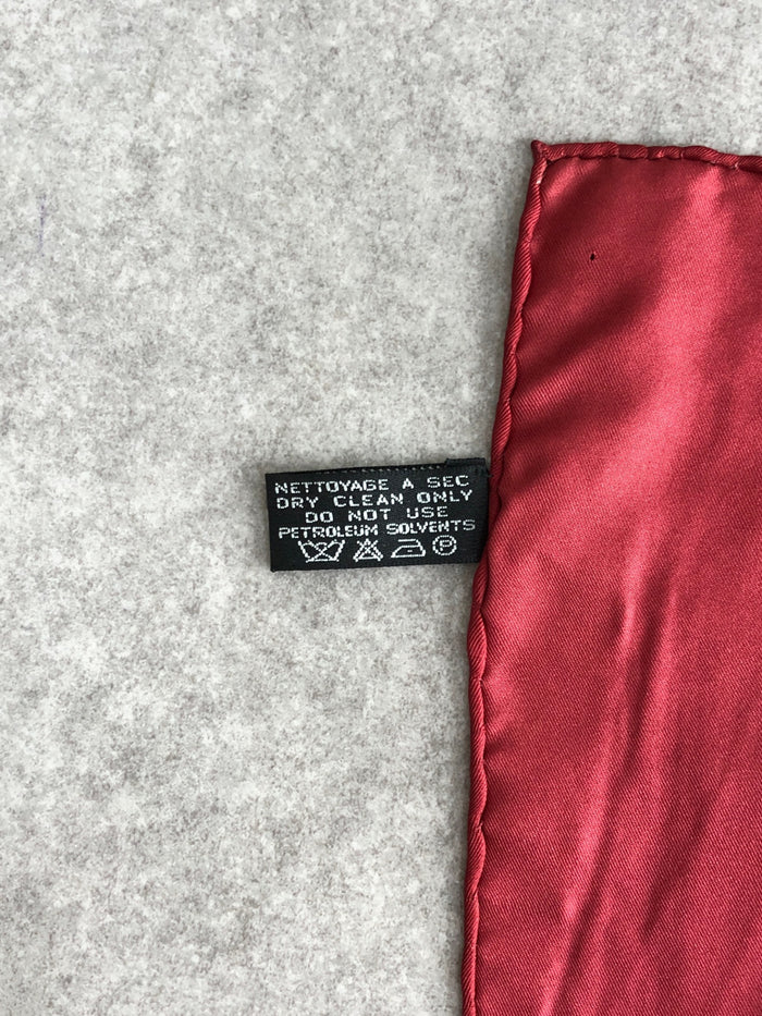 CELINE Triomphe Horse Bit Silk  Scarf Red Vintage 2dp2ru