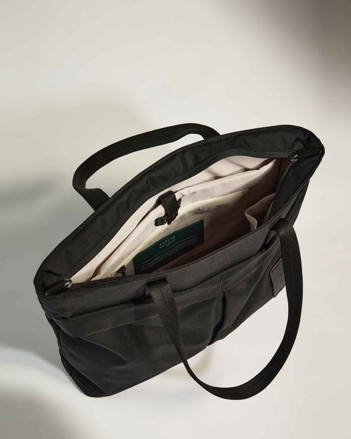 a black bag with a handle